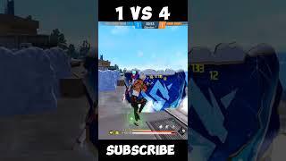 1 vs 4 destroyed in seconds  ump god 1 vs 4  #shorts #1vs4 #trending