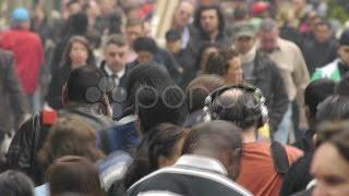 Crowd Walking Nyc  City Street Melting Pot Moving. Stock Footage