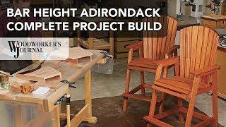 Bar Height Adirondack Chair Project | Complete Build Video