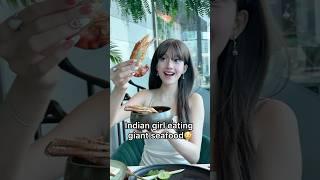 INDIAN GIRL EATING RAW SEAFOOD? #indian #food #foodie #shorts #hindi #funny #thailand