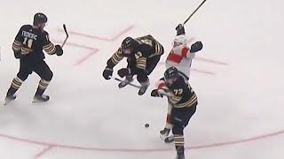 Danton Heinen Hit Against Sam Bennett