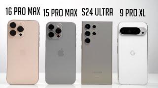 Apple iPhone 16 Pro Max vs 15 Pro Max vs Samsung Galaxy S24 Ultra vs Pixel 9 Pro XL - Benchmark