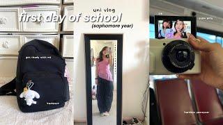 first day of UNI vlog: grwm, sophomore year, meeting friends, classes