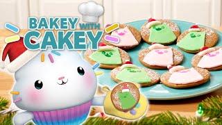  Baking Santa Cat Cookies!  Cakey's Favorite Gingerbread Recipe!  | BAKEY WITH CAKEY