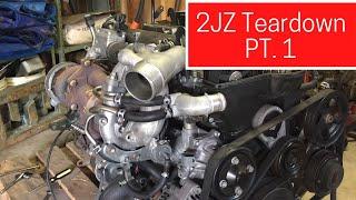 Ep. 2 | 2JZ-GTE Engine Teardown pt. 1 | 240sx 2jz swap