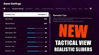 NEW EA FC 25 Tactical View Realistic Sliders Title Update 4