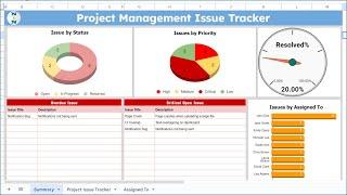 Project Management Issue Tracker in Google Sheets