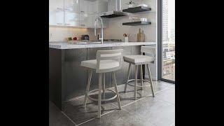 Amisco Travis Grey Bar Stool assembly