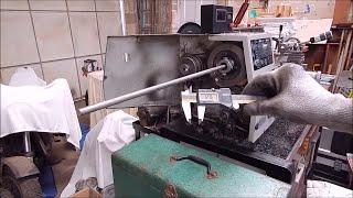 The simple home made lathe spider in action