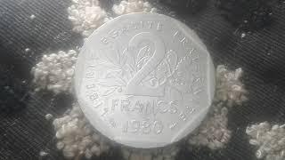 2 Francs 1980  France coin worth