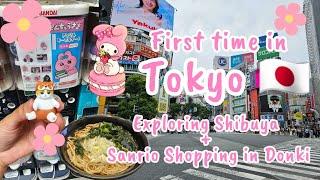 Japan Vlog  Flight to Tokyo, Exploring Shibuya, Sanrio Shopping in Don Quijote l Slow Travel Vlog