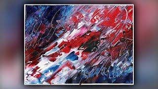 Satisfying Abstract Painting / Acrylics / Colorful / Palette Knife / Demo #091