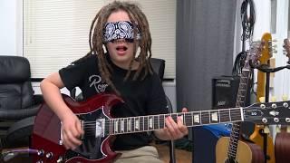 comfortably numb solo blind folded 9 years old