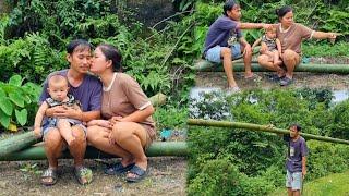 Single father, starting to build a new house, supported by his wife, waiting for the day of reunion