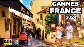 Cannes France: Walking Tour 4k in the Heart of the French Riviera