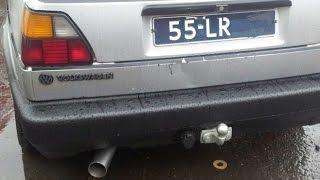 VW Golf mk2 GTD 1.6 turbo diesel straight pipe turbo whistle