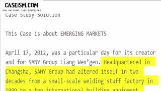 SANY: Going Global Case Study Help - Caseism.com