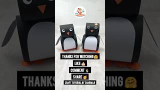 Easy Paper Penguin Craft: Fun DIY for Kids at Home!  #shorts #viral
