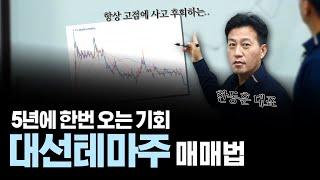 5년에 한번 오는 기회, 대선테마주 매매 내년 총선 미리 준비해야됩니다.