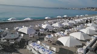 Nice, la plage Le Galet. Février 2022