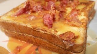 Caramel Bacon Stuffed French Toast with CookingAndCrafting - A Denny's Breakfast idea