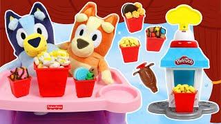 Bluey Makes Play Doh Movie Theater Popcorn!