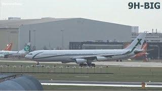 AIR X Charter - Airbus A340-300 - Taxiing at AMS (9H-BIG)