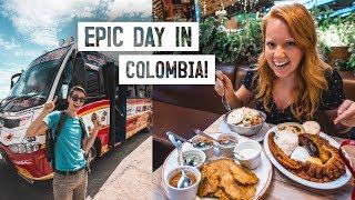 Trying Colombia's MOST FAMOUS DISH! + Bus Ride to Guatapé 