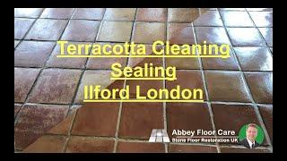 Terracotta Tiles Cleaning Ilford London- Abbey Floor Care