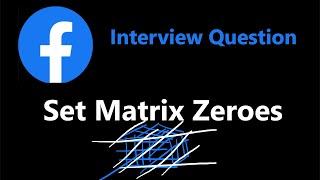 Set Matrix Zeroes - In-place - Leetcode 73