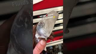 Why You Should NEVER Leave Fluids on Safety Glasses!!! #austauto #ausauto #mechanic #automotive #diy