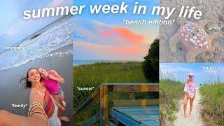 summer week in my life vlog 🪸 *beach, sunset, tanning, shopping, hauls*