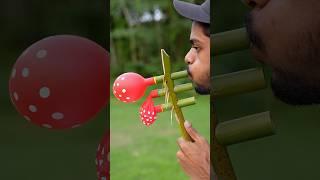 New 3 Colour Balloon Slingshot – Handmade Bamboo Toy #creation #bamboo