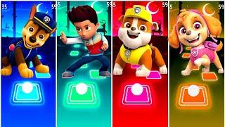 Paw Patrol-Chase VS Ryder VS Rubble VS Skye,Tiles Hop EDM Rush?