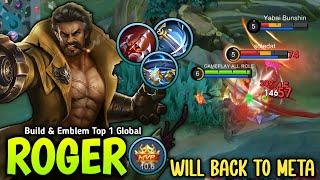 ROGER NEW TRUE DAMAGE BUILD FOR JUNGLER 100% DAMAGE BRUTAL (MUST TRY) - BUILD TOP 1 GLOBAL ROGER