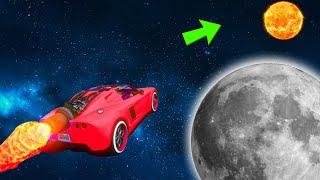 Flying Car Race From Earth To Moon in GTA 5!