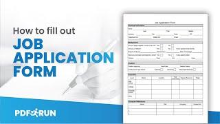 How to Fill Out Job Application Form Online | PDFRun