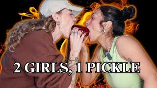 SPICY PICKLE CHALLENGE - Lesbian Couple ASMR Mukbang