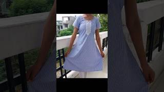 A-Line kurti  cutting and stitching #sewingtips #fashion