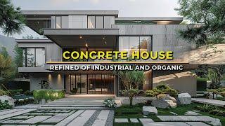 Modern Concrete House Design Refined Balance of Industrial Materials and Organic Elements