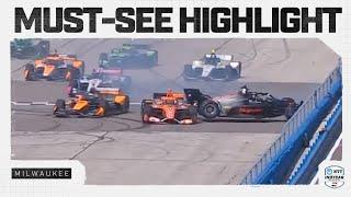 Josef Newgarden, multiple cars wreck before green flag at Milwaukee | INDYCAR