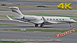 Gulfstream G650ER  Qatar Executive (A7-CGL) Private Jet!