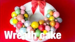 How to make Easy holiday Wreath cake recipe. Adventskranz Torte Weihnachten Torte.