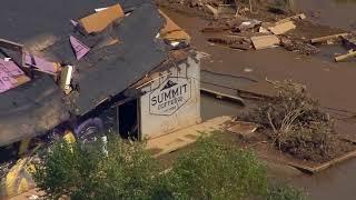 Aerials show Helene damage in Asheville's River Arts District