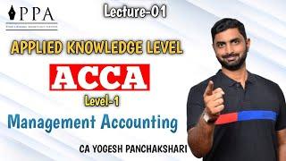 ACCA: Applied Knowledge Level: MA :Ch 26: Monitoring Performance  CA Yogesh Panchakshari