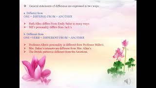 EXPRESSING DIFFERENCE IN ENGLISH LANGAUGE