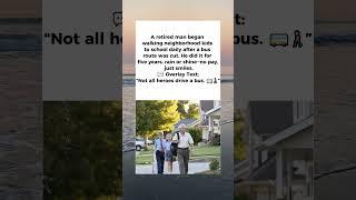 The Man Who Walked Kids to School ‍  #wholesome #heartwarmingstories