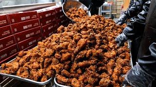 특허받은 닭으로 일매출 1000만원 올리는 누룽지 뼈닭강정 / fried garlic chicken gangjeong / korean street food