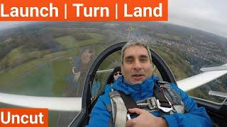 Full novice glider flight at RAF Kenley London | Winch launch, turn and land in 4 minutes