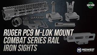 Midwest Industries Ruger PC9 M-LOK Mount, Combat Series Rail & Iron Sights - SHOT Show 2019